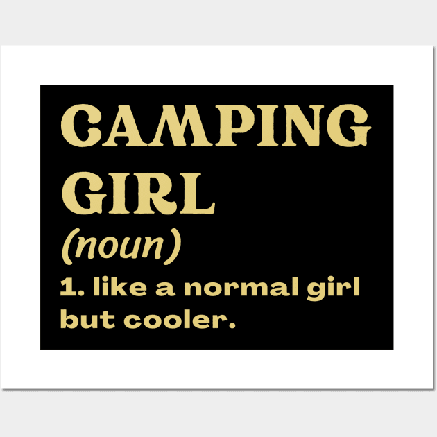 Camping Girl Wall Art by ClorindaDeRose